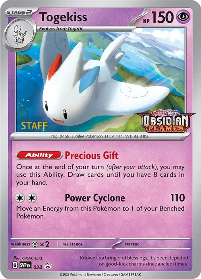 Togekiss (038) (Stamped) (Staff) [Scarlet & Violet: Black Star Promos] | Total Play