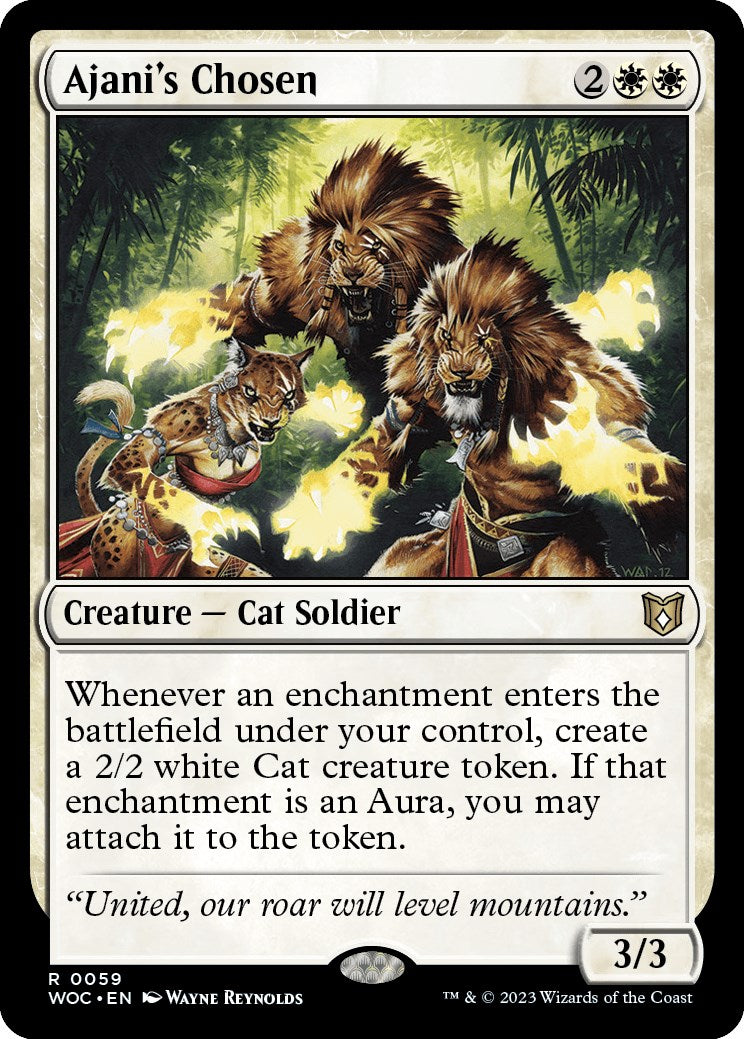 Ajani's Chosen [Wilds of Eldraine Commander] | Total Play