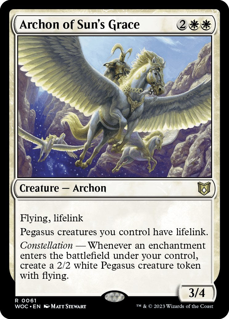 Archon of Sun's Grace [Wilds of Eldraine Commander] | Total Play