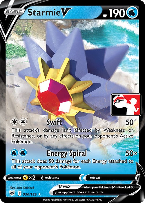 Starmie V (030/189) [Prize Pack Series Three] | Total Play