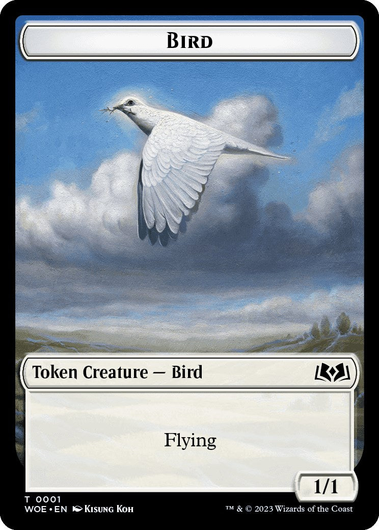 Bird Token [Wilds of Eldraine Tokens] | Total Play