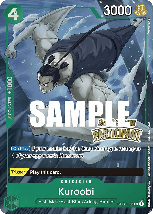Kuroobi (Online Regional 2023) [Participant] [One Piece Promotion Cards] | Total Play