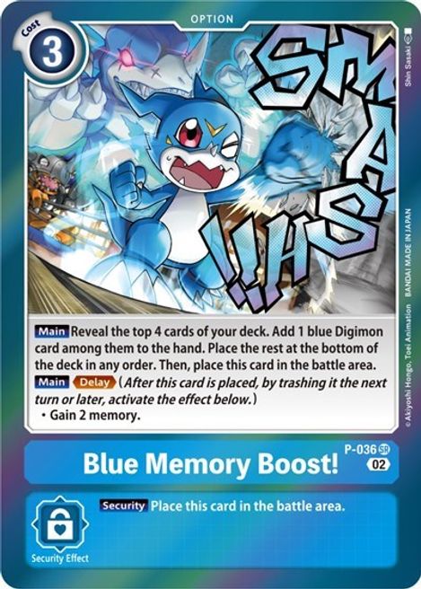 Blue Memory Boost! [P-036] (Resurgence Booster) [Promotional Cards] | Total Play