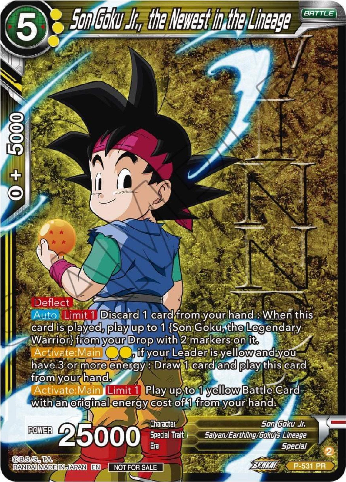 Son Goku Jr., the Newest in the Lineage (Winner-Stamped) (Zenkai Series Tournament Pack Vol.5) (P-531) [Tournament Promotion Cards] | Total Play