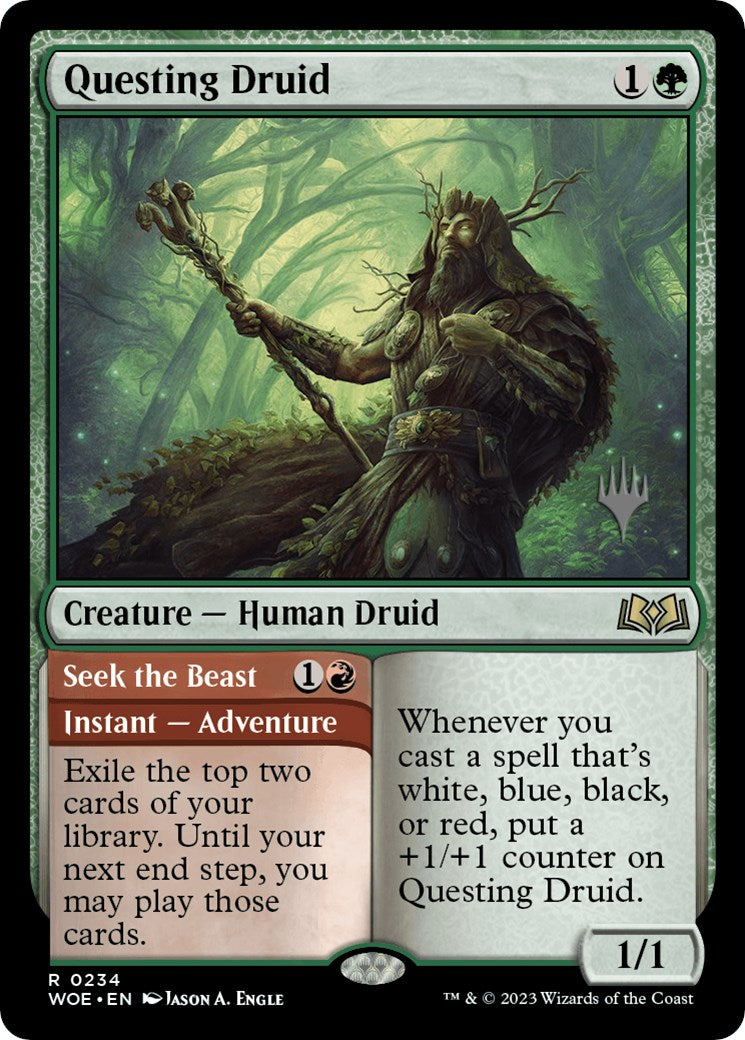 Questing Druid (Promo Pack) [Wilds of Eldraine Promos] | Total Play