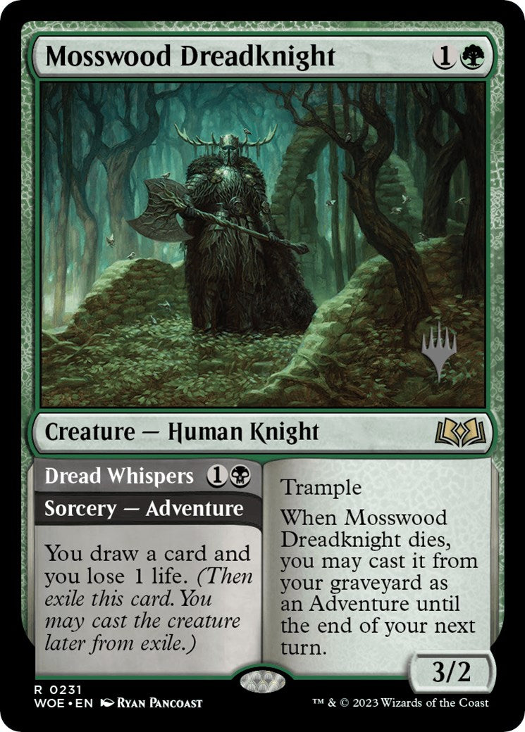 Mosswood Dreadknight // Dread Whispers (Promo Pack) [Wilds of Eldraine Promos] | Total Play