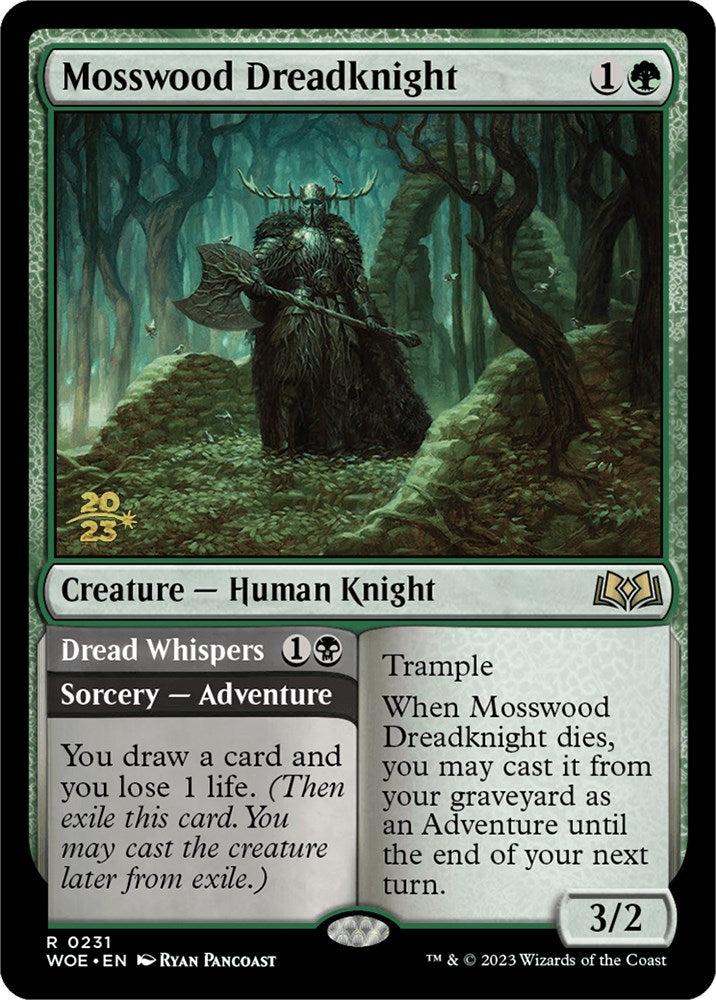 Mosswood Dreadknight // Dread Whispers (Promo Pack) [Wilds of Eldraine Promos] | Total Play