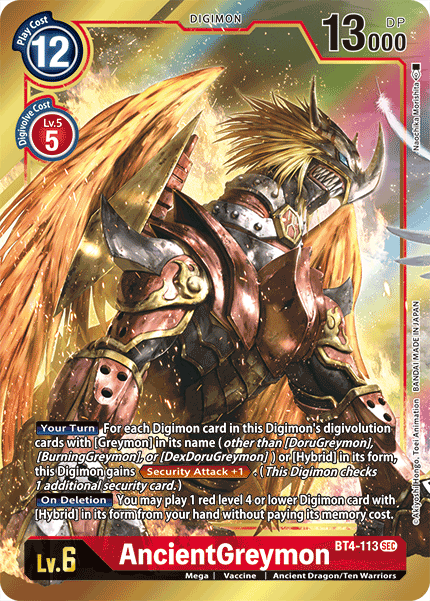 AncientGreymon [BT4-113] (Alternate Art) [Great Legend] | Total Play