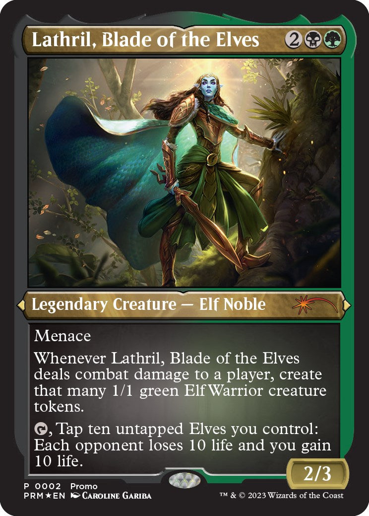 Lathril, Blade of the Elves (Foil Etched) [Media Promos] | Total Play