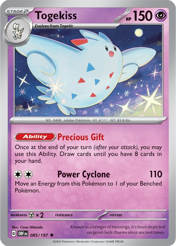 Togekiss (085/197) (Theme Deck Exclusive) [Scarlet & Violet: Obsidian Flames] | Total Play