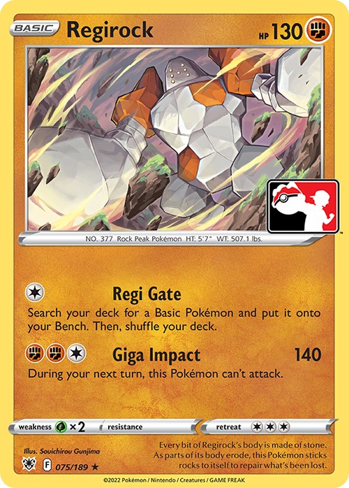 Regirock (075/189) [Prize Pack Series Three] | Total Play