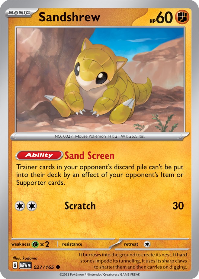 Sandshrew (027/165) [Scarlet & Violet 151] | Total Play