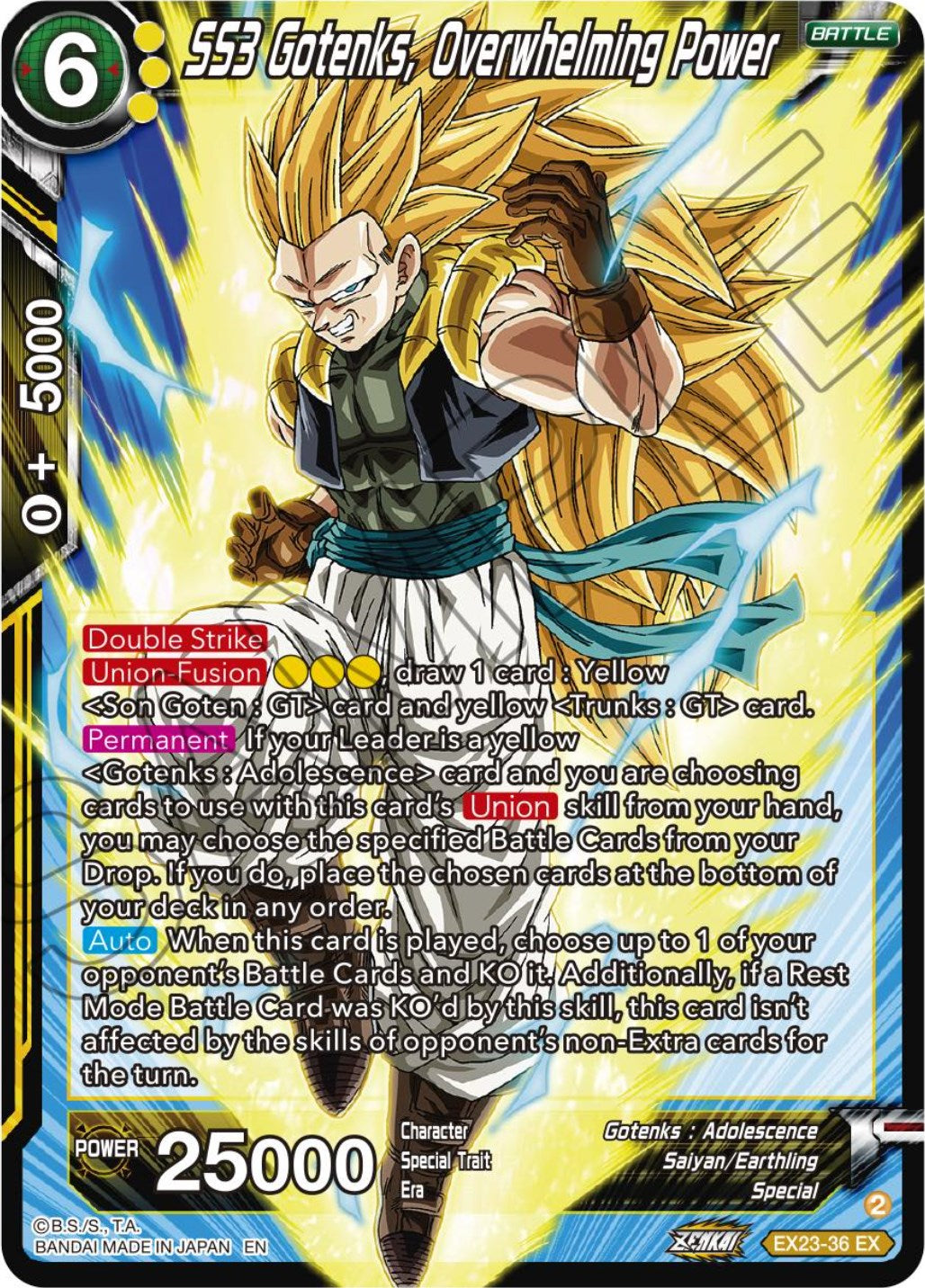 SS3 Gotenks, Overwhelming Power (EX23-36) [Ultimate Deck 2023] | Total Play
