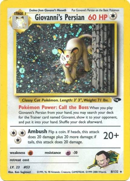 Giovanni's Persian (8/132) [Gym Challenge Unlimited] | Total Play