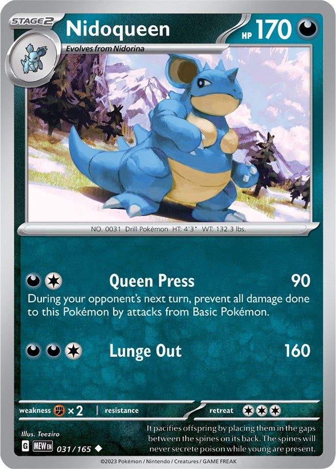 Nidoqueen (031/165) [Scarlet & Violet 151] | Total Play