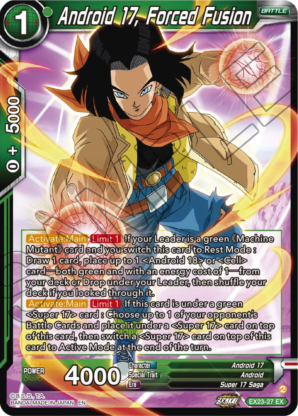 Android 17, Forced Fusion (EX23-27) [Ultimate Deck 2023] | Total Play