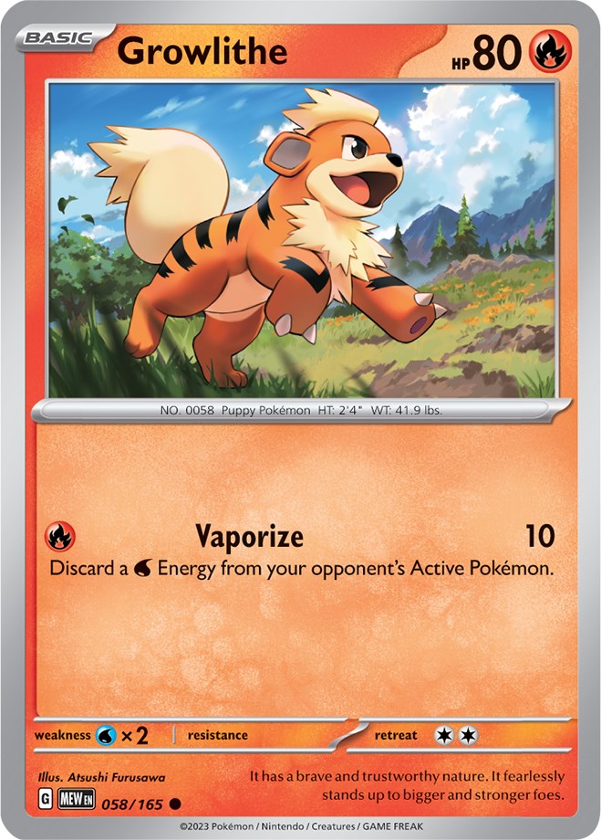 Growlithe (058/165) [Scarlet & Violet: 151] | Total Play