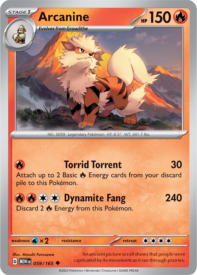 Arcanine (059/165) [Scarlet & Violet 151] | Total Play