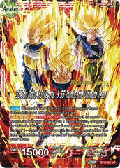 Son Goku & Vegeta & Trunks // SS Son Goku, SS Vegeta, & SS Trunks, the Ultimate Team (Fighter's Ambition Holiday Pack) (BT19-001) [Tournament Promotion Cards] | Total Play