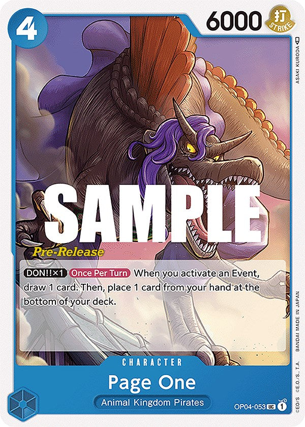 Page One [Kingdoms of Intrigue Pre-Release Cards] | Total Play