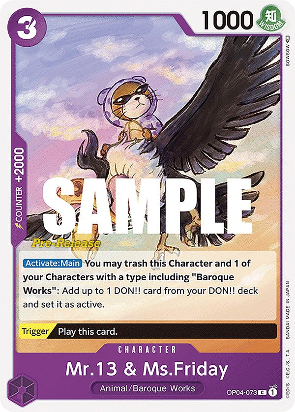 Mr.13 & Ms.Friday [Kingdoms of Intrigue Pre-Release Cards] | Total Play