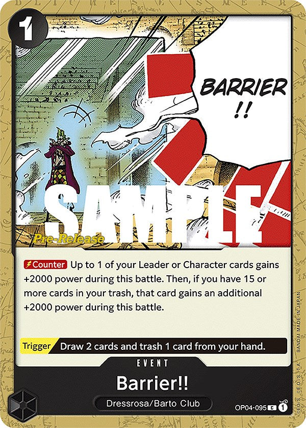 Barrier!! [Kingdoms of Intrigue Pre-Release Cards] | Total Play