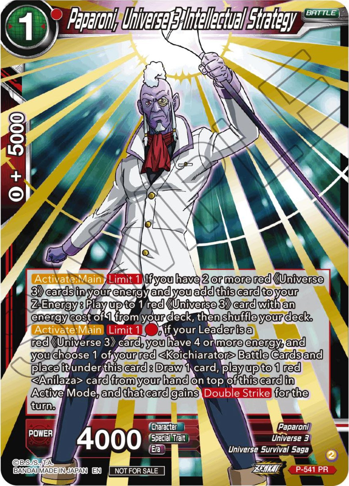 Paparoni, Universe 3 Intellectual Strategy (Championship Selection Pack 2023 Vol.3) (P-541) [Tournament Promotion Cards] | Total Play