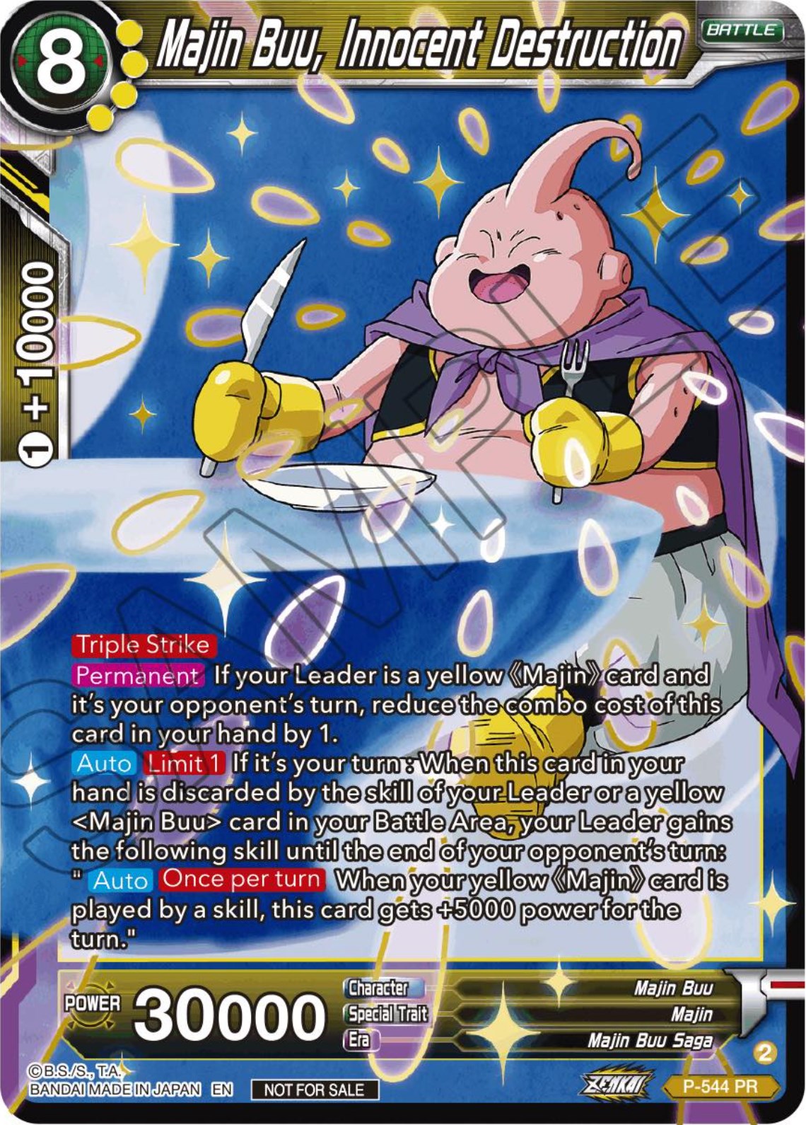 Majin Buu, Innocent Destruction (Championship Selection Pack 2023 Vol.3) (Gold-Stamped) (P-544) [Tournament Promotion Cards] | Total Play