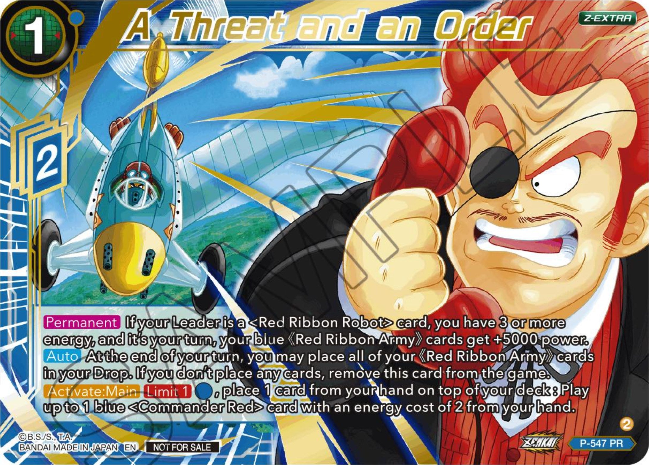 A Threat and an Order (Championship Z Extra Card Pack 2023) (Gold-Stamped) (P-547) [Tournament Promotion Cards] | Total Play