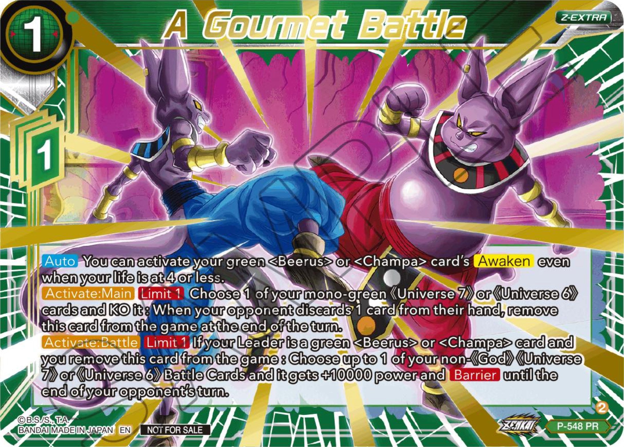 A Gourmet Battle (Championship Z Extra Card Pack 2023) (P-548) [Tournament Promotion Cards] | Total Play
