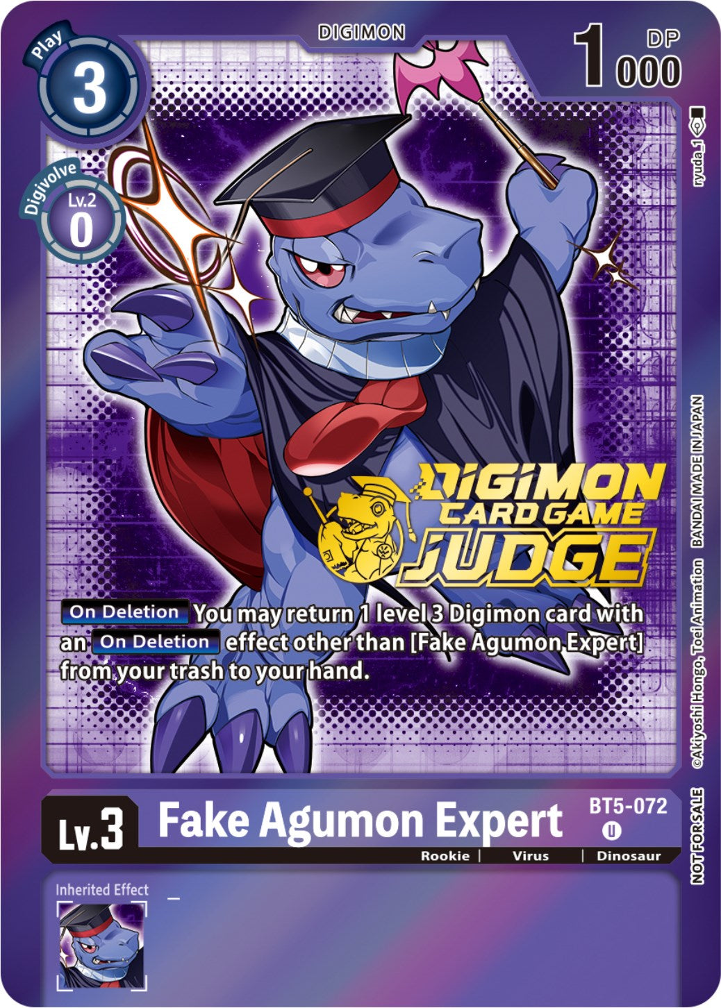 Fake Agumon Expert [BT5-072] (Judge Pack 4) [Battle of Omni Promos] | Total Play