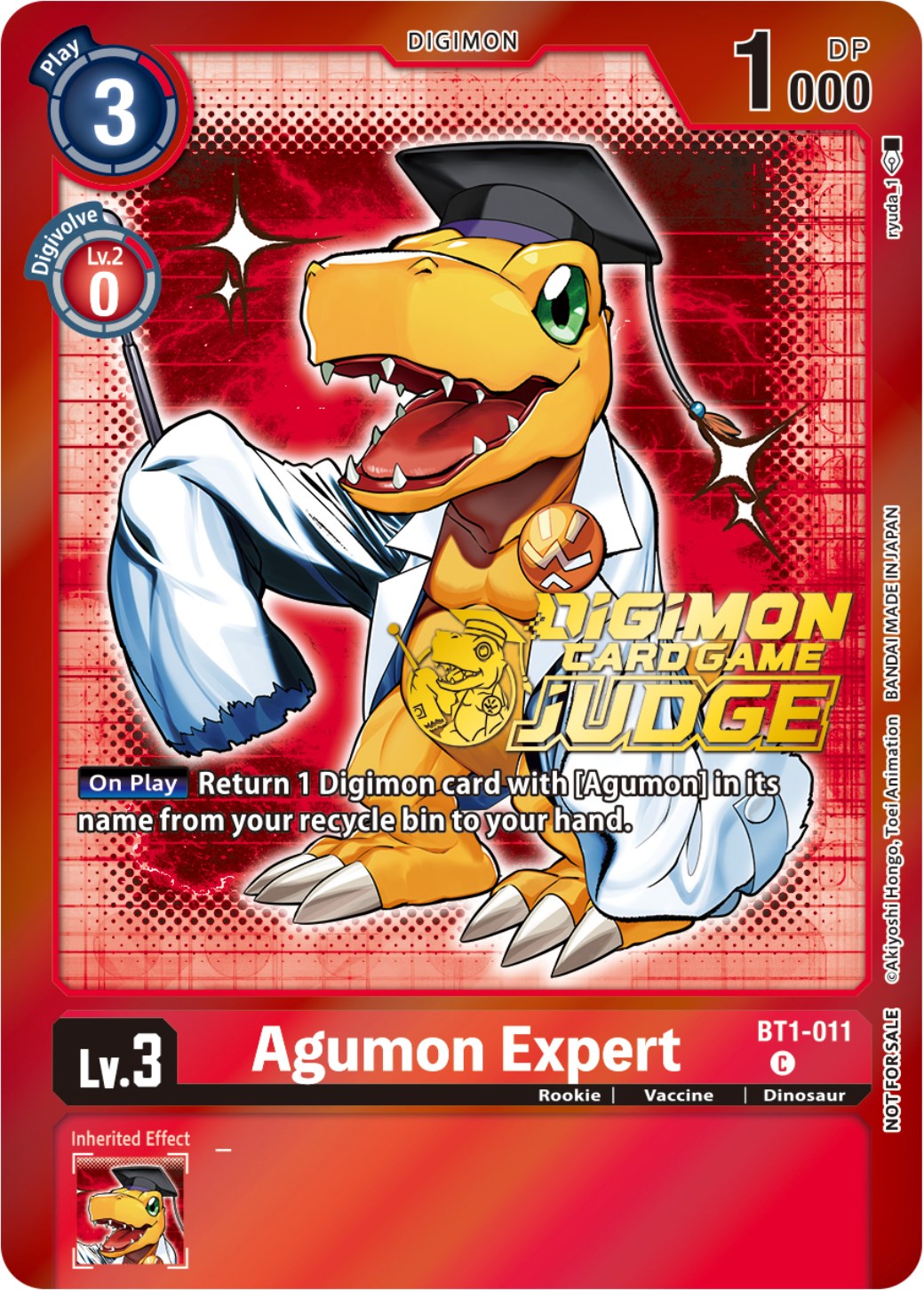 Agumon Expert [BT1-011] (Judge Pack 4) [Release Special Booster Promos] | Total Play