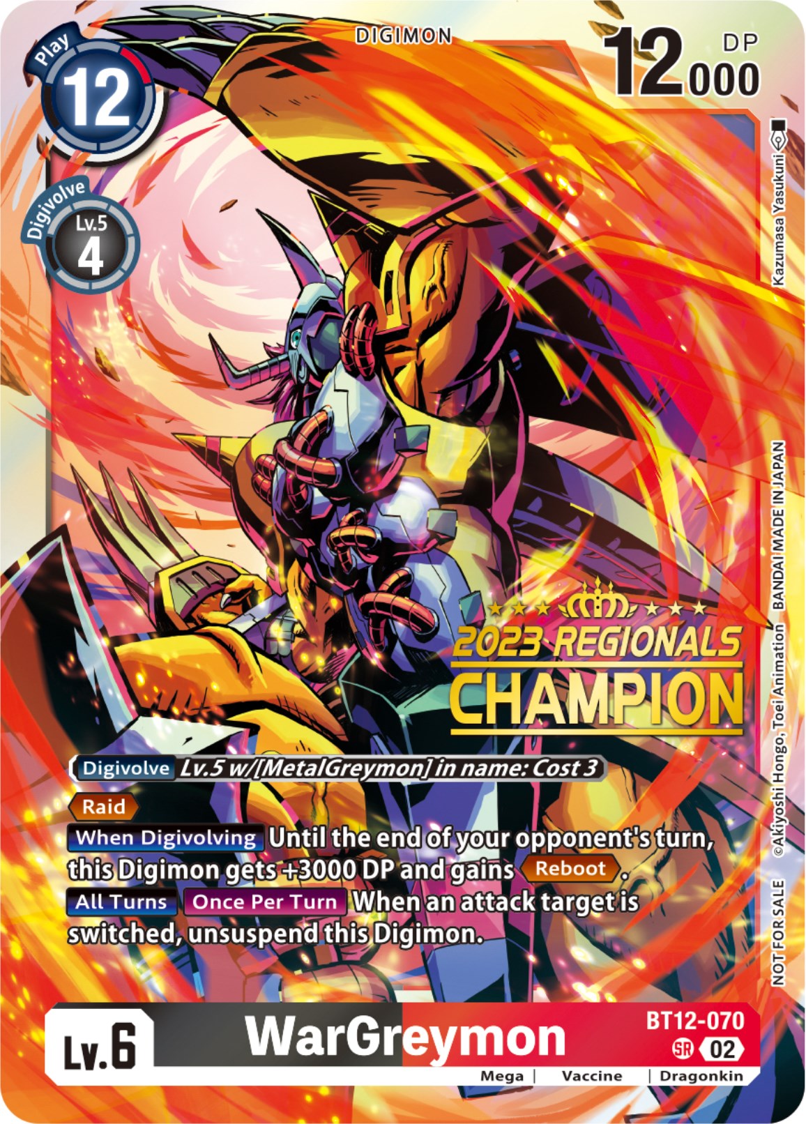 WarGreymon [BT12-070] (2023 Regionals Champion) [Across Time] | Total Play