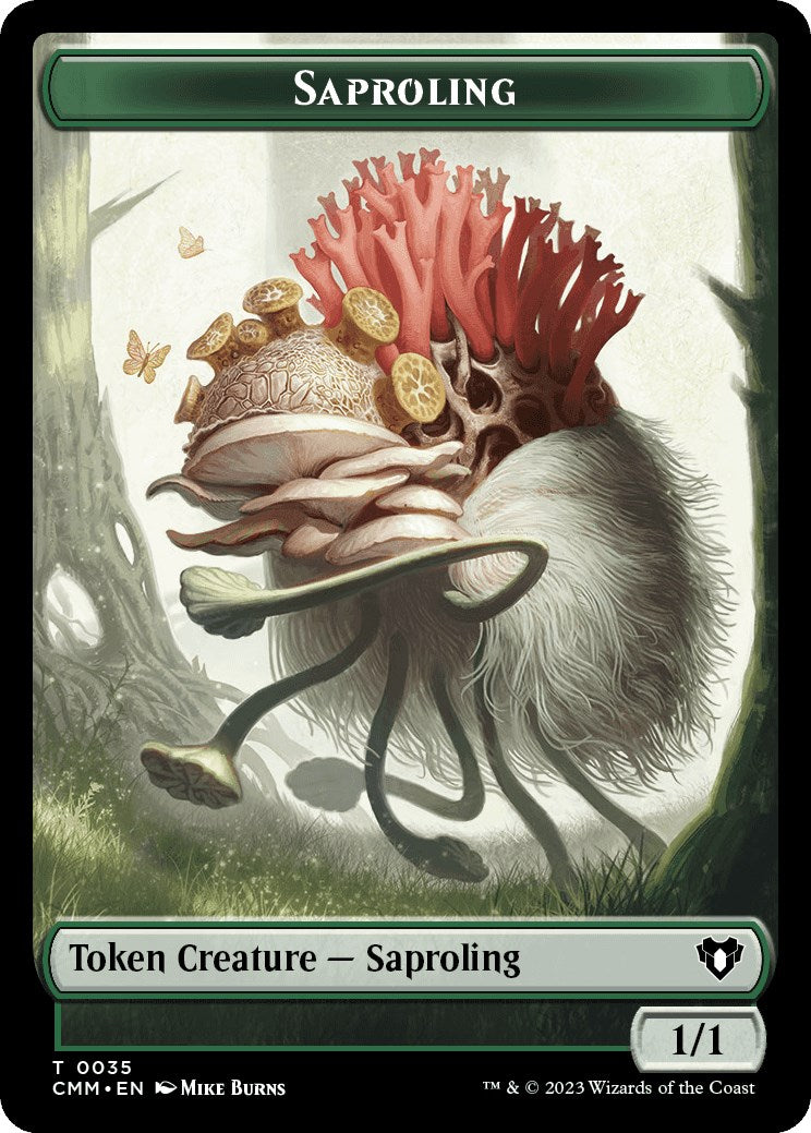 Saproling // Goblin Double-Sided Token [Commander Masters Tokens] | Total Play