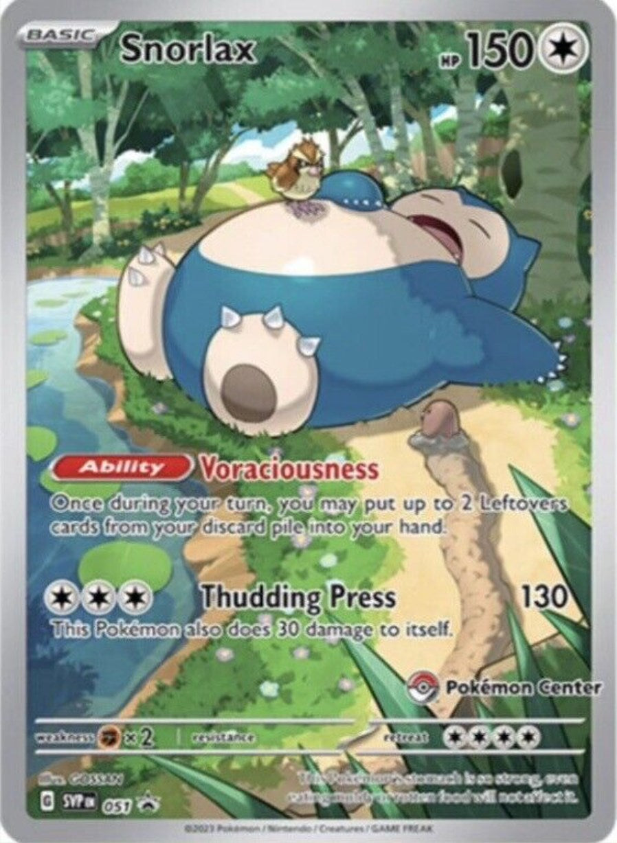 Snorlax (051) (Pokemon Center Exclusive) [Scarlet & Violet: Black Star Promos] | Total Play