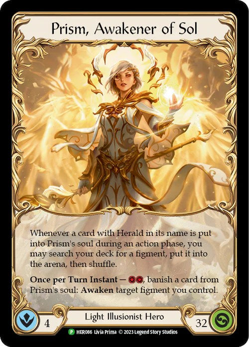 Prism, Awakener of Sol [HER086] (Promo)  Cold Foil | Total Play