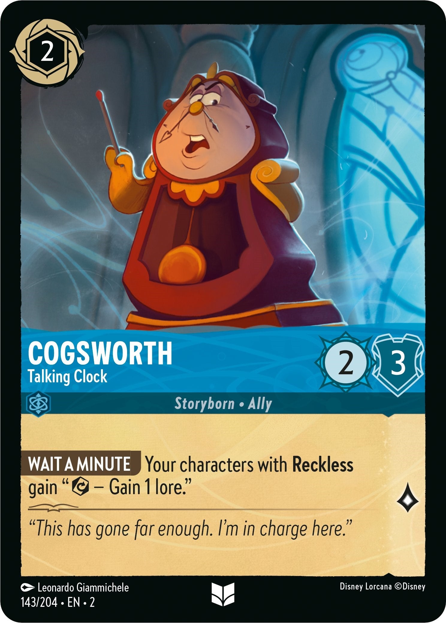 Cogsworth - Talking Clock (143/204) [Rise of the Floodborn] | Total Play