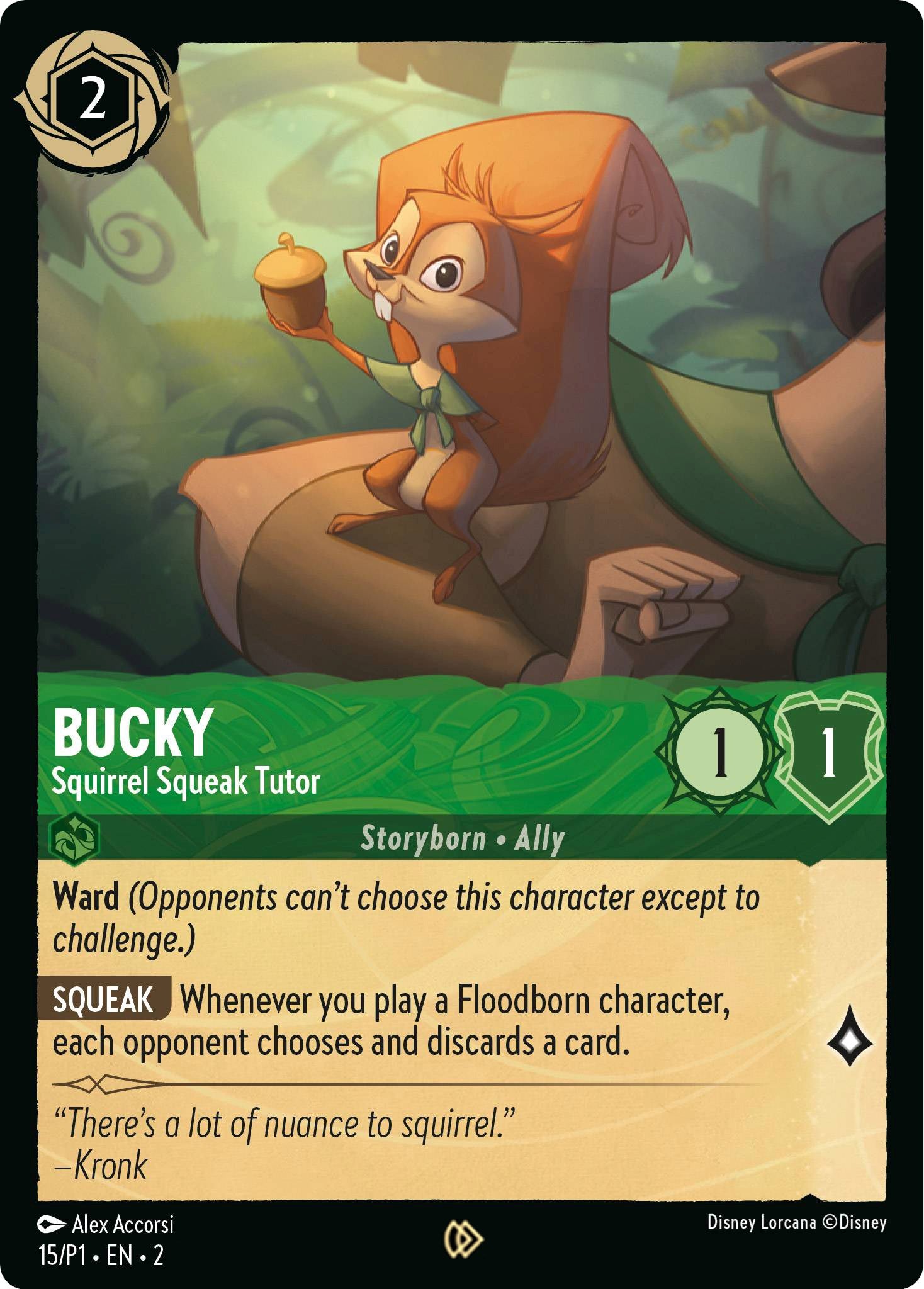 Bucky - Squirrel Squeak Tutor (15) [Promo Cards] | Total Play