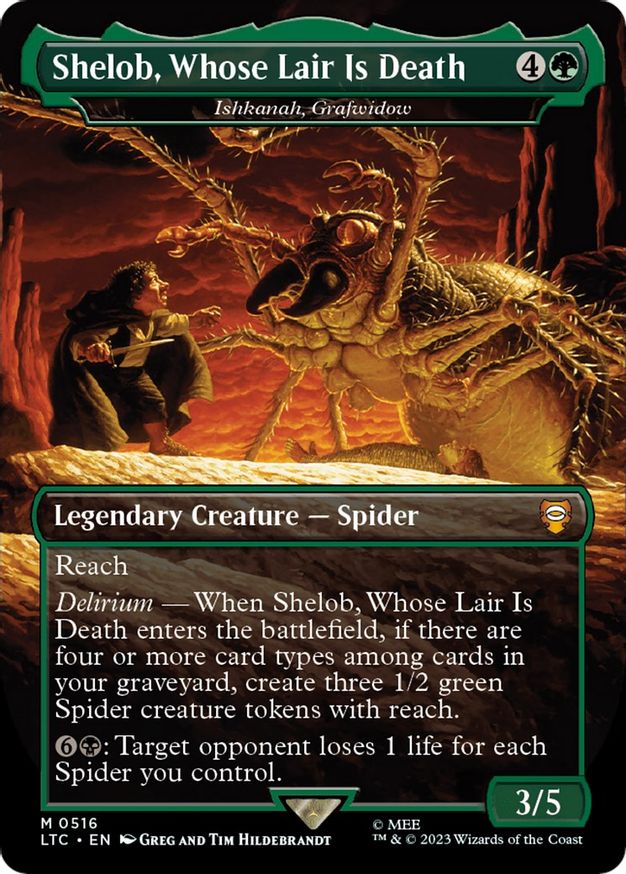 Shelob, Whose Lair Is Death - Ishkanah, Grafwidow (Borderless) [The Lord of the Rings: Tales of Middle-Earth Commander] | Total Play