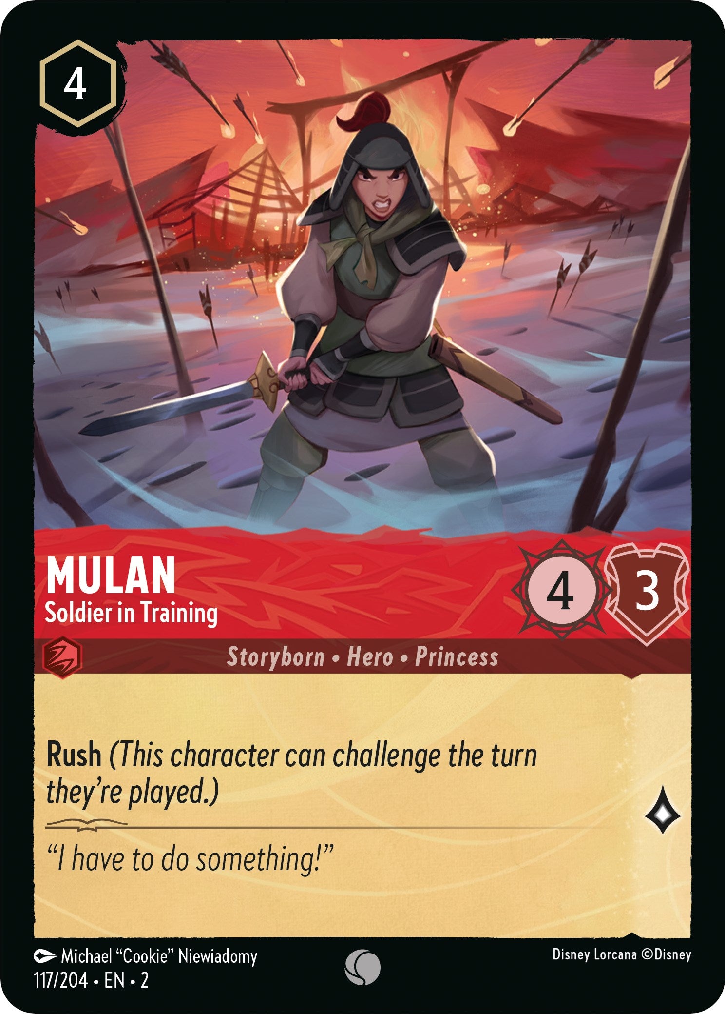 Mulan - Soldier in Training (117/204) [Rise of the Floodborn] | Total Play