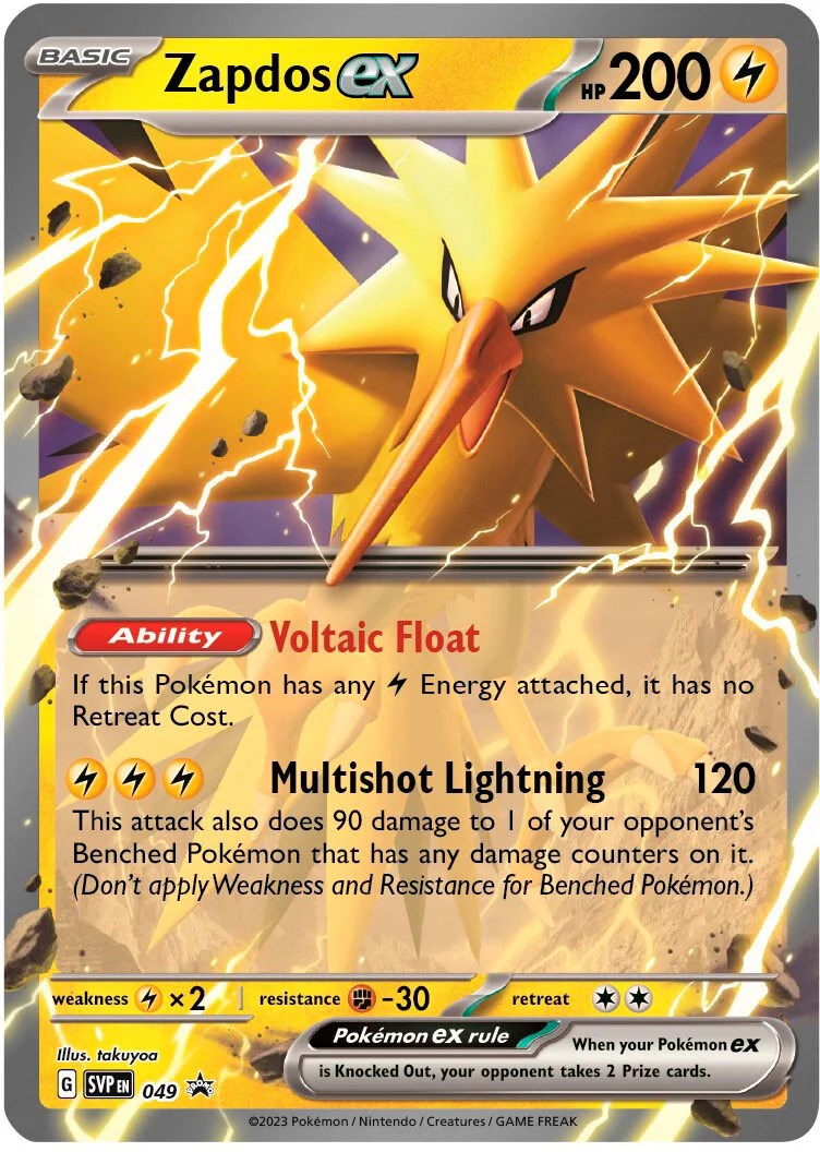 Zapdos ex (049) (Jumbo Card) [Scarlet & Violet: Black Star Promos] | Total Play