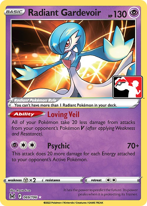 Radiant Gardevoir (069/196) [Prize Pack Series Three] | Total Play