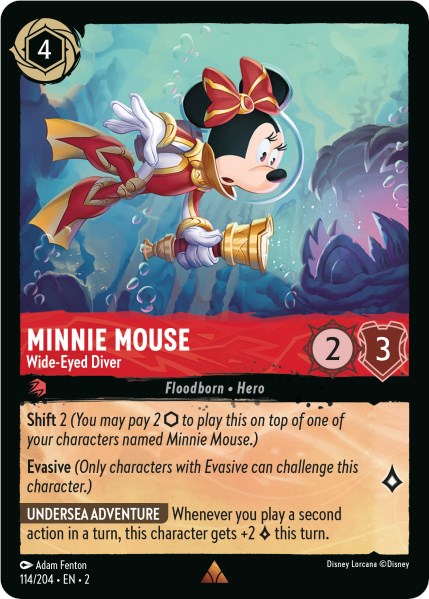 Minnie Mouse - Wide-Eyed Diver (114/204) [Rise of the Floodborn] | Total Play