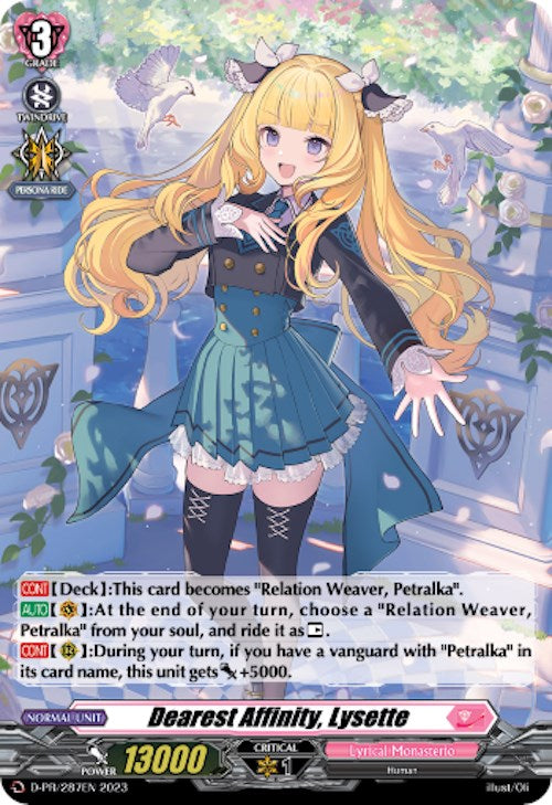 Dearest Affinity, Lysette (Foil) (D-PR/287) [D Promo Cards] | Total Play