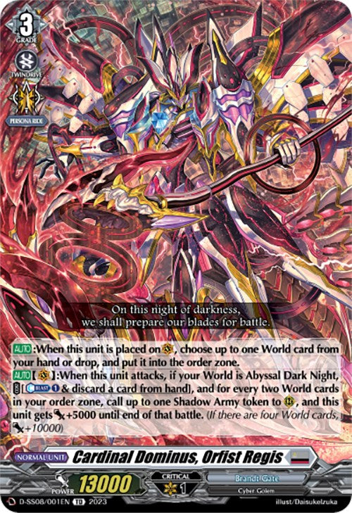 Cardinal Dominus, Orfist Regis (D-SS08/001EN) [Festival Booster 2023] | Total Play