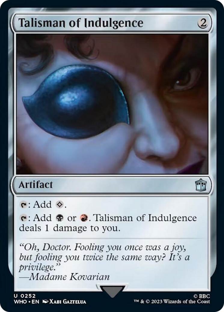 Talisman of Indulgence [Doctor Who] | Total Play
