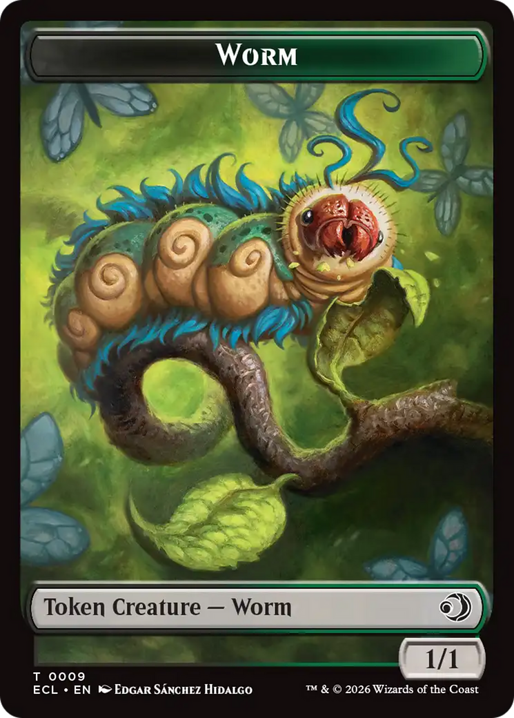 Merfolk // Worm Double-Sided Token [Lorwyn Eclipsed Tokens] | Total Play