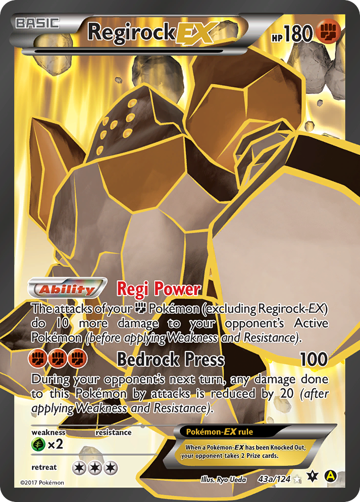 Regirock EX (43a/124) [Alternate Art Promos] | Total Play