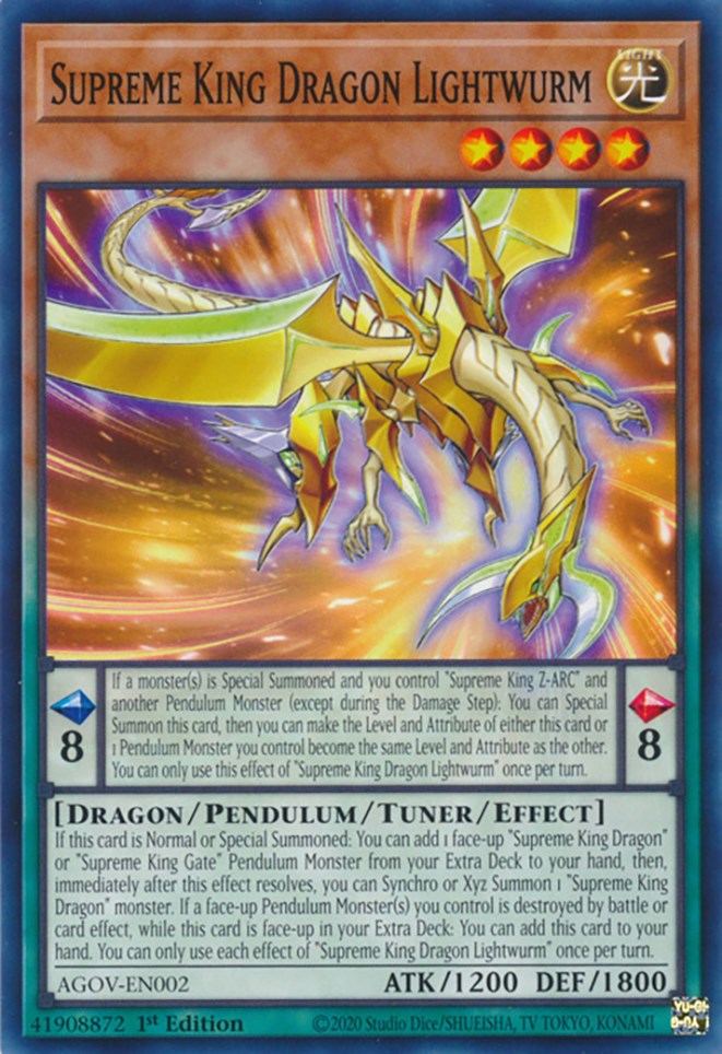 Supreme King Dragon Lightwurm [AGOV-EN002] Common | Total Play