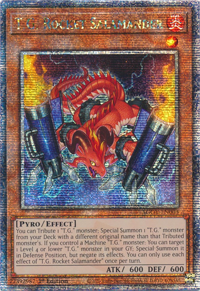 T.G. Rocket Salamander (Quarter Century Secret Rare) [AGOV-EN003] Quarter Century Secret Rare | Total Play